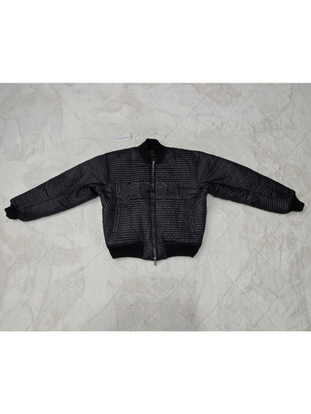 Jordan Bomber Jacket Full Zip Quilted Down Black  Men's Sz L II5314 010 $300 - Picture 5 of 9